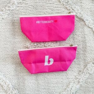 beautycounter Hot Pink Cosmetic Pouches Set